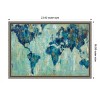Amanti Art Map of the World by Silvia Vassileva Canvas Wall Art Print Framed 23-in. x 16-in. - 3 of 4