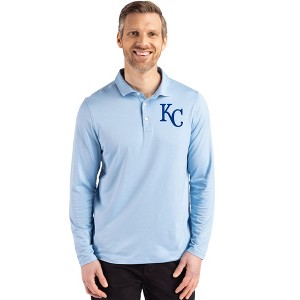 Kansas City Royals Cutter & Buck Coastline Epic Comfort Recycled Mens Long Sleeve Polo - 1 of 1