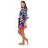 Ashford & Brooks Women's Satin Lace Short Duster Robe - 3 of 4