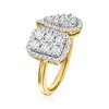 Ross-Simons 1.10 ct. t.w. Diamond Toi Et Moi Ring in 18kt Gold Over Sterling - 3 of 4