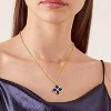 Clover Necklace for Women 14K Gold Plated Four Leaf Clover Pendant Necklace Thick Gold Double Sided Lucky Charm Jewelry - 2 of 4