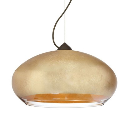 Besa Lighting Brio 14 1 - Light Pendant in  Bronze