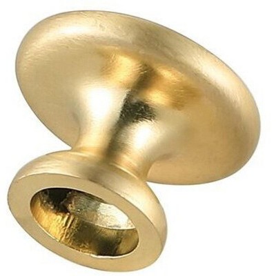Brushed Gold Modern Round Mushroom Knob Set