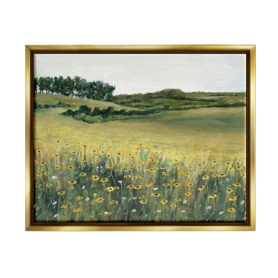 Stupell Industries Rural Daisy MeadowFloater Canvas Wall Art