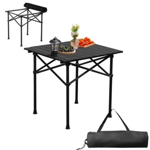 Racxily Folding Camping Table, Portable Roll-up Desk with Carbon Steel Square Tube, for Picnic /Beach/Party/BBQ - 1 of 4