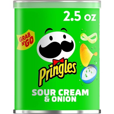Pringles Grab & Go Large Sour Cream & Onion Potato Crisps Chips - 2.5oz