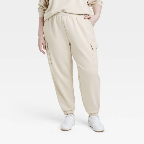 Women's High-rise Sweatpants - Universal Thread™ Tan 3x : Target