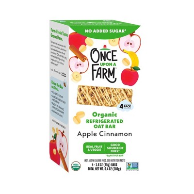 Once Upon a Farm Apple Cinnamon Refrigerated Oat Bar - 16oz/4ct