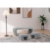 Meridian Furniture,Odelia Boucle Fabric Bench - 3 of 4