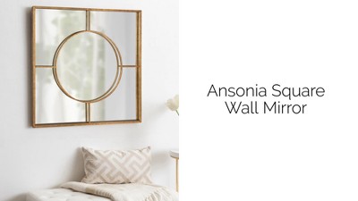 Gold Geometric Square Full Length Accent Mirror