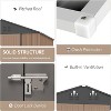 7.84x7.84 Ft Outdoor Storage Shed, Large Steel Multipurpose Yard Shed, Metal Outdoor Tool Shed with Sloped Roof and Door Lock Design for Yard, Garden - 2 of 4