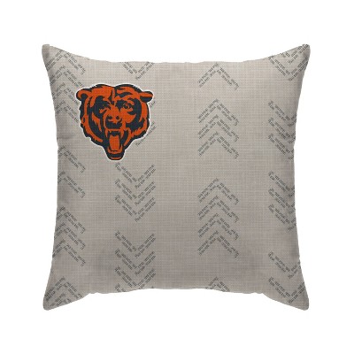 NFL Chicago Bears Wordmark Decorative Throw Pillow