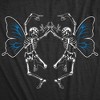 Womens Funny T Shirts Dancing Skeleton Butterflies Sarcastic Graphic Novelty Tee For Ladies - Crazy Dog Women's T Shirt For Halloween Season - 2 of 4