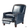 Set of 2 Deborah Modern Wooden Upholstery Modern Genuine Leather Recliner with Nailhead Trim for Living Room and Bedroom  | ARTFUL LIVING DESIGN - 3 of 4