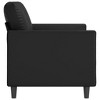 vidaXL Sofa Chair Upholstered Single Sofa Chair for Living Room Faux Leather - Black 47.2" - 3 of 4