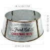 AuldHome Design 23" Galvanized Metal Christmas Tree Collar; Small  for Short Trees and Pencil Trees - 3 of 4