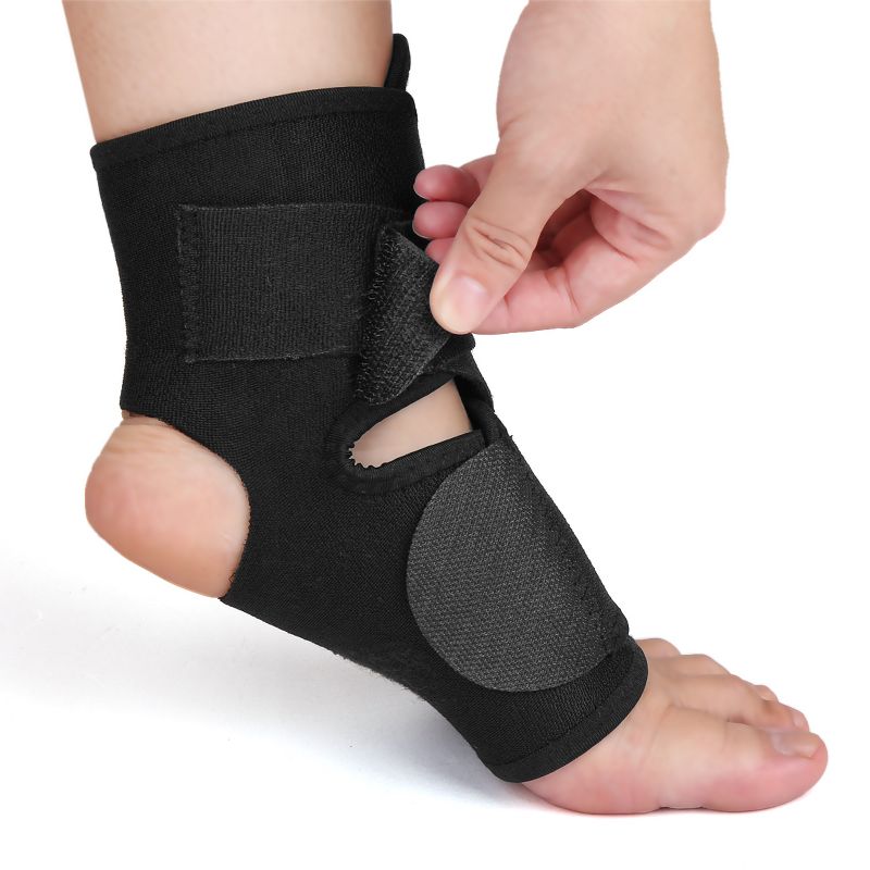 Unique Bargains Ankle Foot Support with Hook Loop Closure Wrap Protector Insoles 11.8" x 7.5 x 0.1" Black 1 Pc, 5 of 9