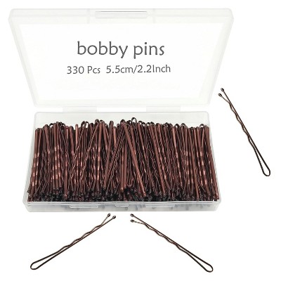 330 Count Bobby Pins Brown, 2.2 Inch Hair Pins With Cute Box, Premium Bobby Pin For Kids, Girls And Women