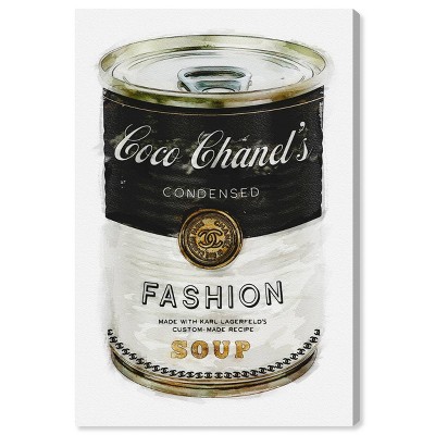 15" x 10" Fashion Soup Fashion and Glam Unframed Canvas Wall Art in Black - Oliver Gal