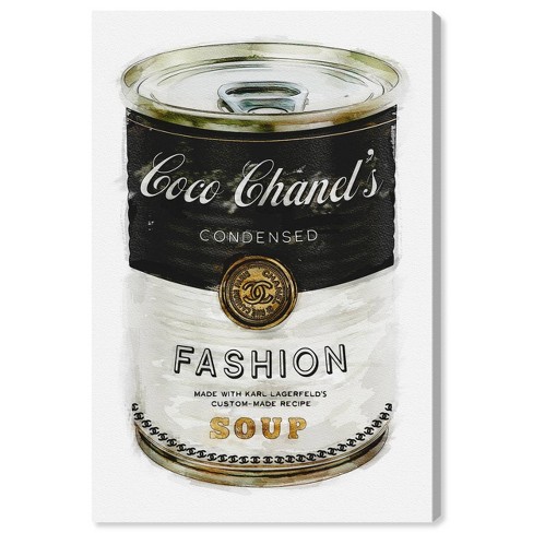 15 X 10 Fashion Soup Fashion And Glam Unframed Canvas Wall Art In Black - Oliver  Gal : Target