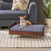 Gulches Brown Pet Bed - Mid-Century Modern Dog Bed with Acacia Frame and Hairpin Legs - 3 of 4