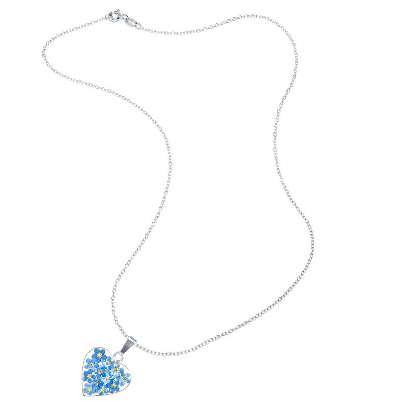 Fashion Statement Heart Necklace Sterling - Blue, 2 of 3