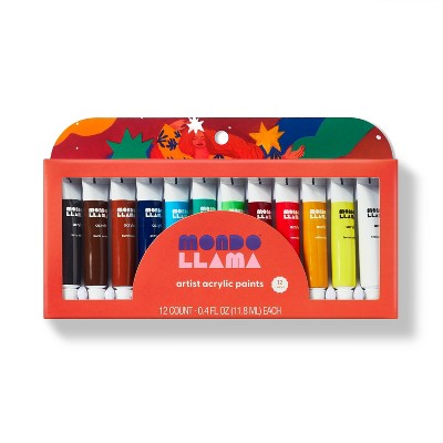 24ct Acrylic Paint Set Metallic/Neon/Glitter - Mondo Llama™