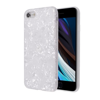 Insten Shell Glitter Pearly Case For iPhone, Bling Pearly-Lustre Slim Soft TPU IMD Cover