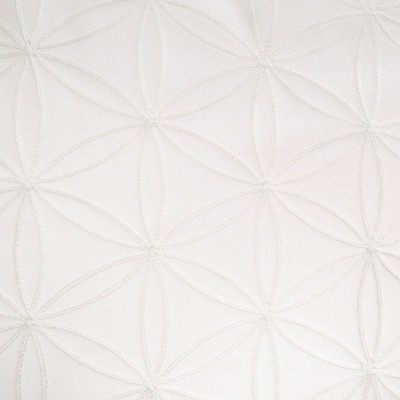 White Sheer Embroidered Ground Length Window Drapes