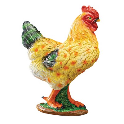 Collections Etc Hand-Painted Realistic Farm Chicken Outdoor Statue