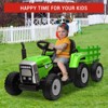 12V Ride on Tractor with Trailer and Remote Control,Toddler Kids Electric Vehicle Car with LED Headlights, Speed Up to 5mph - 2 of 4