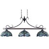 Chloe Lighting Empress Dragonfly Tiffany-Style Dark Bronze 3 Light Island Pendant 48" Wide - 4 of 4