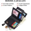 BEAFUP Wallet for Women - RFID Blocking Bifold Leather Wallet with 16 Card Slots & Zipper Pocket,Easy-to-Use - 2 of 4