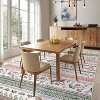 Boho Floral Washable Area Rug - Foldable Thin Non-Slip Carpet, Stain Resistant Non-Shedding Mat for Living Room, Bedroom, Kitchen Dining Room Decor - 2 of 4