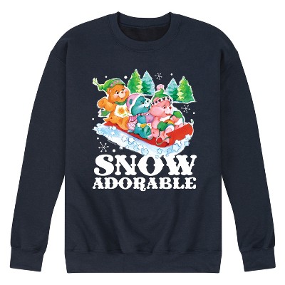 Men's - Care Bears - Snow Adorable Holiday Sled Graphic Fleece Sweatshirt