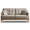 NicBex Modern Waterproof Fabric Loveseat Sofa with 2 Back Pillows & USB Port,Button Tufted Design,2-Seater Couch for Living Room - 2 of 4