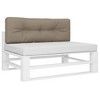 vidaXL Outdoor Pallet Cushion - Taupe, Water-Repellent, Hollow Fiber Filling 47.2"x15.7"x4.7" - 3 of 4