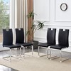 CAVINAS 18.6" Contemporary Minimalist Dining Chairs,Set of 4,Upholstery Accent Chairs with L-Shaped Legs for Dining Room,Dining Furniture Chair - 2 of 4