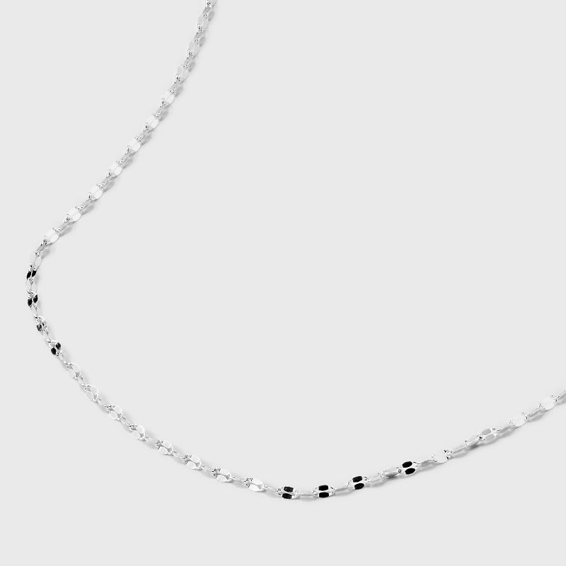 Sterling Silver Flat Oval Link Dap Chain Necklace - A New Day&#8482; Silver, 5 of 6