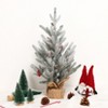 24 Inch Artificial Small Christmas Tree, 2 Ft Table Top Christmas Tree Mini Frosted Pine Tree  for Home Table Centerpiece Office Desk Decor - 2 of 4