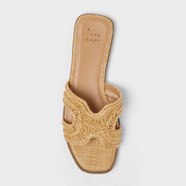 Sandalias tipo slide Nina para mujer - A New Day™ natural 3