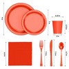 Crown Display 350-Piece Disposable Dinnerware Set – Paper Plates, Paper Cups, Napkins, Plastic Forks, Knives & Spoons – Serves 50 Guests - 4 of 4