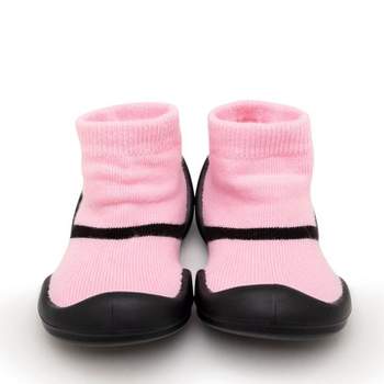 Komuello Baby  Girl First Walk Sock Shoes Mary Jane Pink