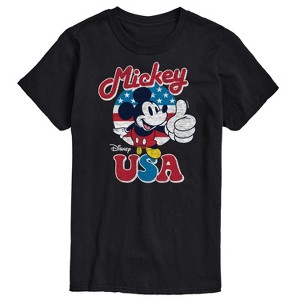 Men's - Disney - Mickey Mouse USA Flag Thumbs Up Short Sleeve Graphic T-Shirt - 1 of 4