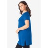 Roaman's Plus Size Cotton Short Sleeve V-Neck Ultimate Tunic - 4 of 4