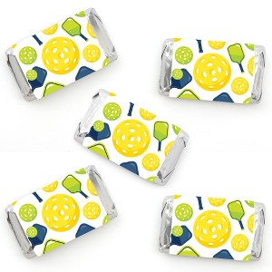 Big Dot of Happiness Let’s Rally - Pickleball - Mini Candy Bar Wrapper Stickers - Birthday or Retirement Party Small Favors - 40 Count - 1 of 4
