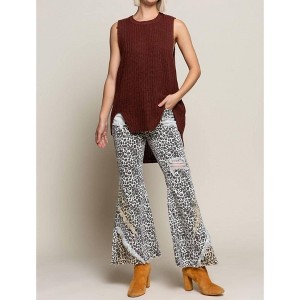 Women's Fired Brick Sleeveless Sweater - POL - 1 of 4