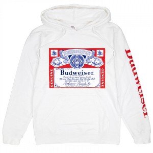 Mens Budweiser Beer White Hoodie - 1 of 3