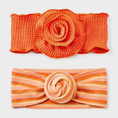 Girls' 2pk 'Coral/Striped' Headband - Cat & Jack™