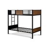 East West Furniture,Youth Bunk Bed White-  Black Color - 4 of 4